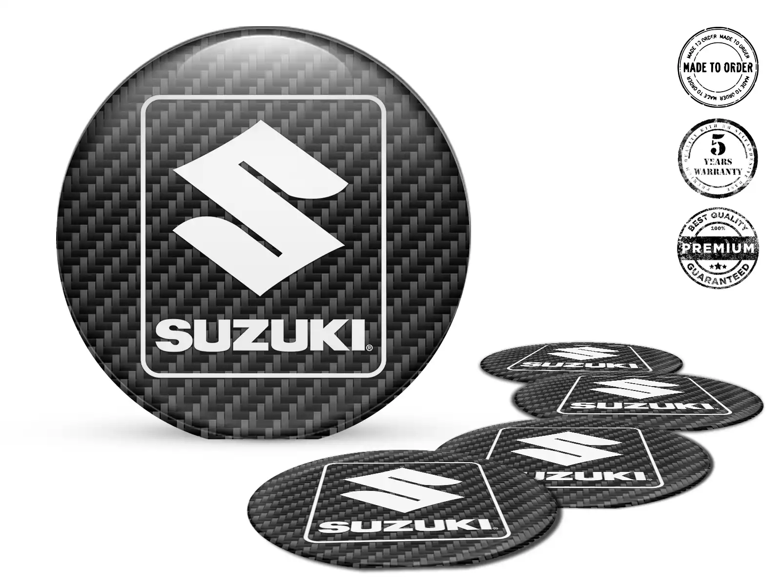 Suzuki Emblemas de Rueda Estilo Etiquetas de Cúpula Alta Calidad